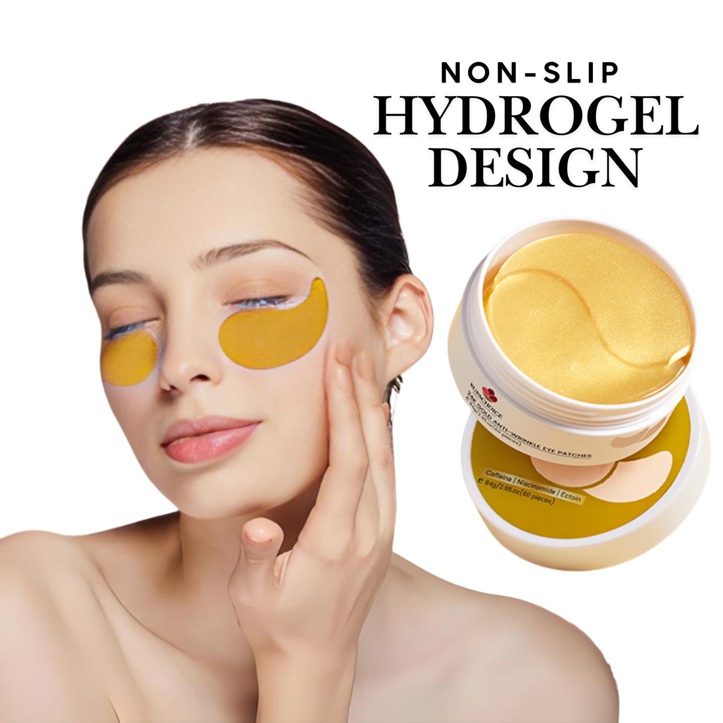 Rupachoice™ 24K Gold Anti-Wrinkle Eye Patches – 60 pcs