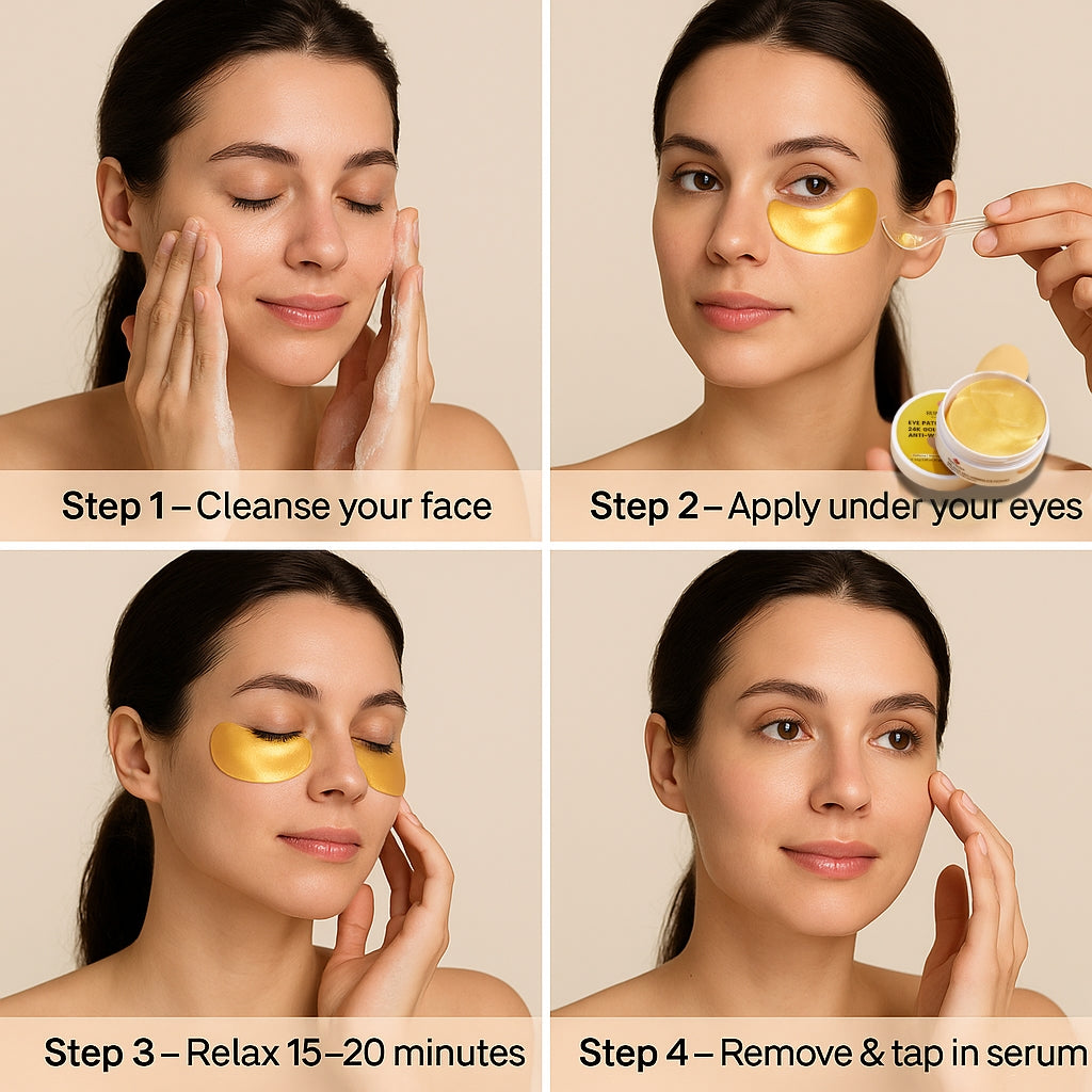 Rupachoice™ 24K Gold Anti-Wrinkle Eye Patches – 60 pcs